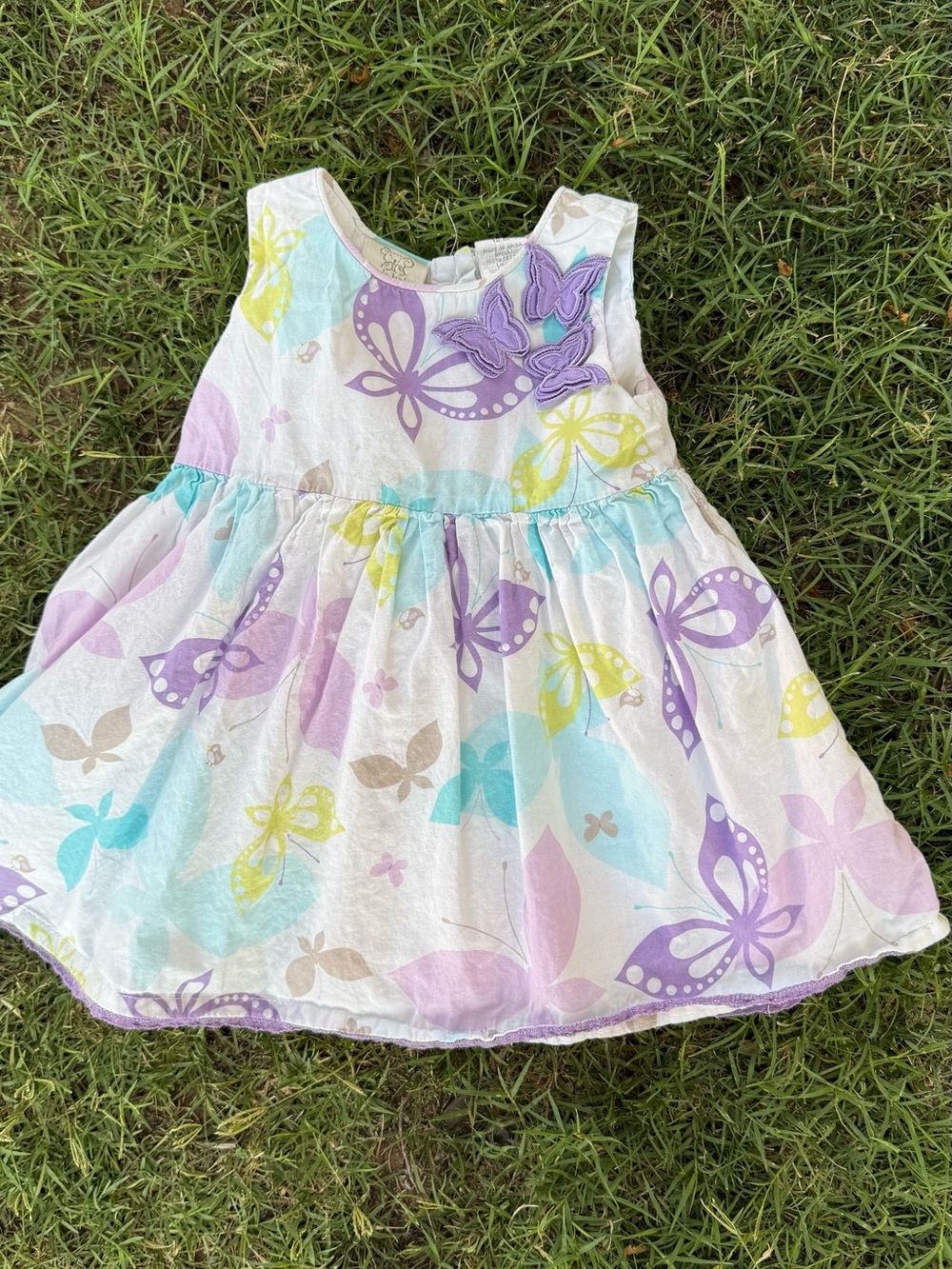 Vintage Y2K Koala Baby Pastel Butterfly Dress